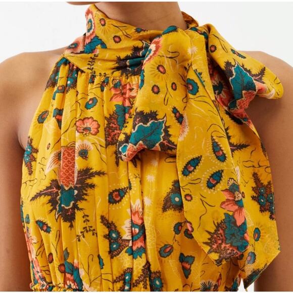 NWOT Ulla Johnson Maya Floral Waterlily Midi Dress size 12 - Picture 7 of 13